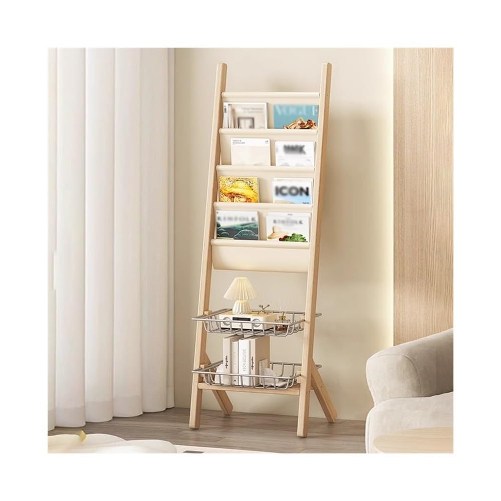 LJHFG63KUYT Newspaper Stand Floor-standing Magazine Rack Newspaper Storage Wall-mounted Brochure Display Literature Rack