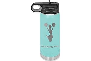 Personalized Laser Engraved 20oz Cheer Water Bottle