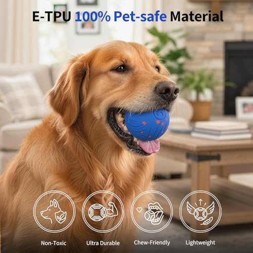 BFFWOW Interactive Dog Toys for Medium Large Dogs to Keep Them Busy, Smart Dog Balls with Automatic Moving Bouncing Vibrating for Enrichment, Mental Stimulation, Anti Boredom, Blue - Image 5
