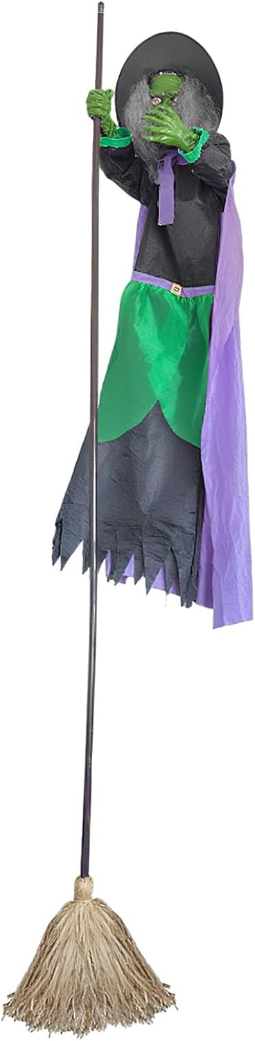 フローティング魔女のほうき - 音が作動し、9.84ft |ハロウィーンアニマトロニクスプロップ、ホリデーウォークウェイドアウェイフ