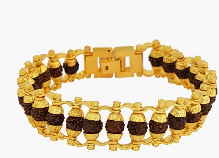 See full amazon price history chart for Gold plated Brass, Natural Pure Rudraksha, channel design, Stylish Bracelet Men women Gold plated Brass, Natural Pure Rudraksha, channel design, Stylish Bracelet Men women (B0BC5WYTF8) Amazon Price History, Amazon Price Tracker