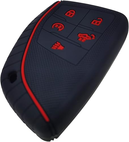 Miniatura 4 de waymei Funda de silicona para llavero remoto sin llave compatible con Chevrolet Chevy Silverado 1500 2500HD 3500HD 3500HD GMC Sierra 1500 2500HD