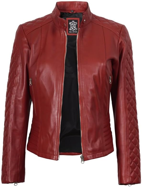 Decrum Womens Leather Jacket - Real Lambskin Stylish Leather Jackets for Women - Image 3