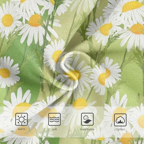 Joisal Cotton Girls Underwear Toddler White Daisies Light Green Beige Little Girl Panties Designer Underpants Briefs 2t3