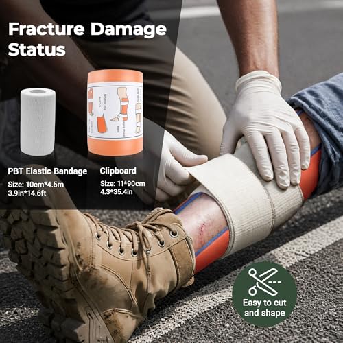 IFAK Trauma Kit with Tourniquet, Israeli-Style Bandage, Splint, Tactical First Aid Kit for Workplace, Office, Vehicle, Construction & Outdoor Emergency Preparedness (78 Pack) - Image 4
