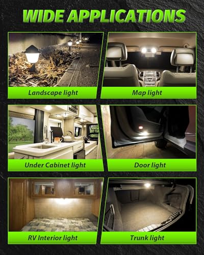 Image of Alopee T10 Wedge Led Bulb Neutral White 3500K 12V DC, Pack of 10