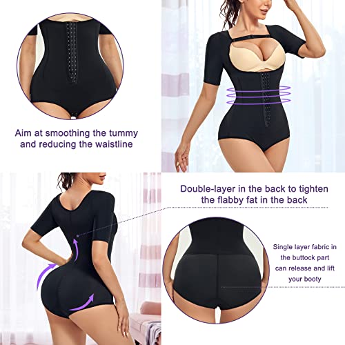 MERYOSZ Waist Trainer for Women Tummy Control Thong Bodysuit Arm Shaper Corset Fajas Shapewear Open Bust Slimming Girdles3