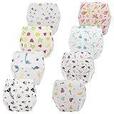 JackLoveBriefs Töpfchen Trainingshose Baby Kinder Töpfchen Unterwäsche(2-3 Jahre, 8 Stück, Farbe: Weiß , Gr.100)