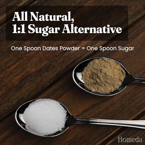 Image of Homeda Dates Powder Organic for Kids, Baby, Adults (200g), Dry Date Sugar Natural, Kharik Powder, Khajur Seed without Sugar, 100% Natural Sweetener, No Preservatives