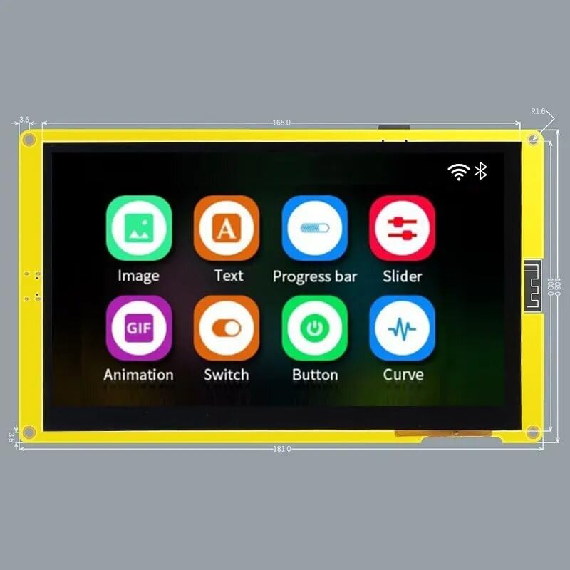 VIDOO ESP32-S3 per Arduino LVGL 7 Pollici 800 * 480 Display Intelligente Modulo LCD RGB HMI 8M PSRAM 16M Flash WiFi & Bluetooth-Schermo Solo