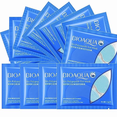 mercham Hyaluronic Acid Under Eye Patches, 12 Pairs Under Eye Masks Skincare for Eye Bag and Puffy Eyes, Collagen Eye Patches for Dark Circles and Fine Lines, Hydrating Eye Gel Pads, Cruelty-Free
