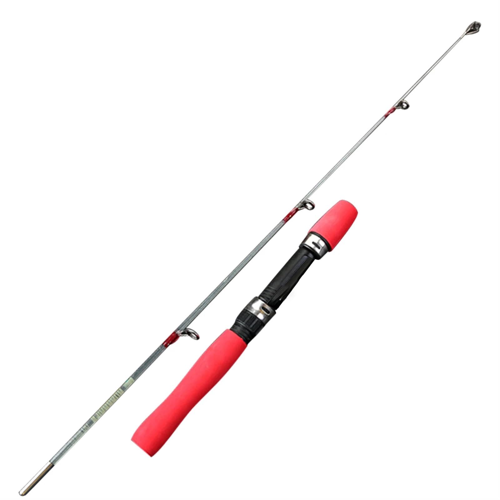 Stipprute 60/80/100 cm Ultraleichte Angelrute Karpfen Feeder Fiberglas Mini Reise Angelrute Rad Basis EIS Angelrute Teleskopangel
