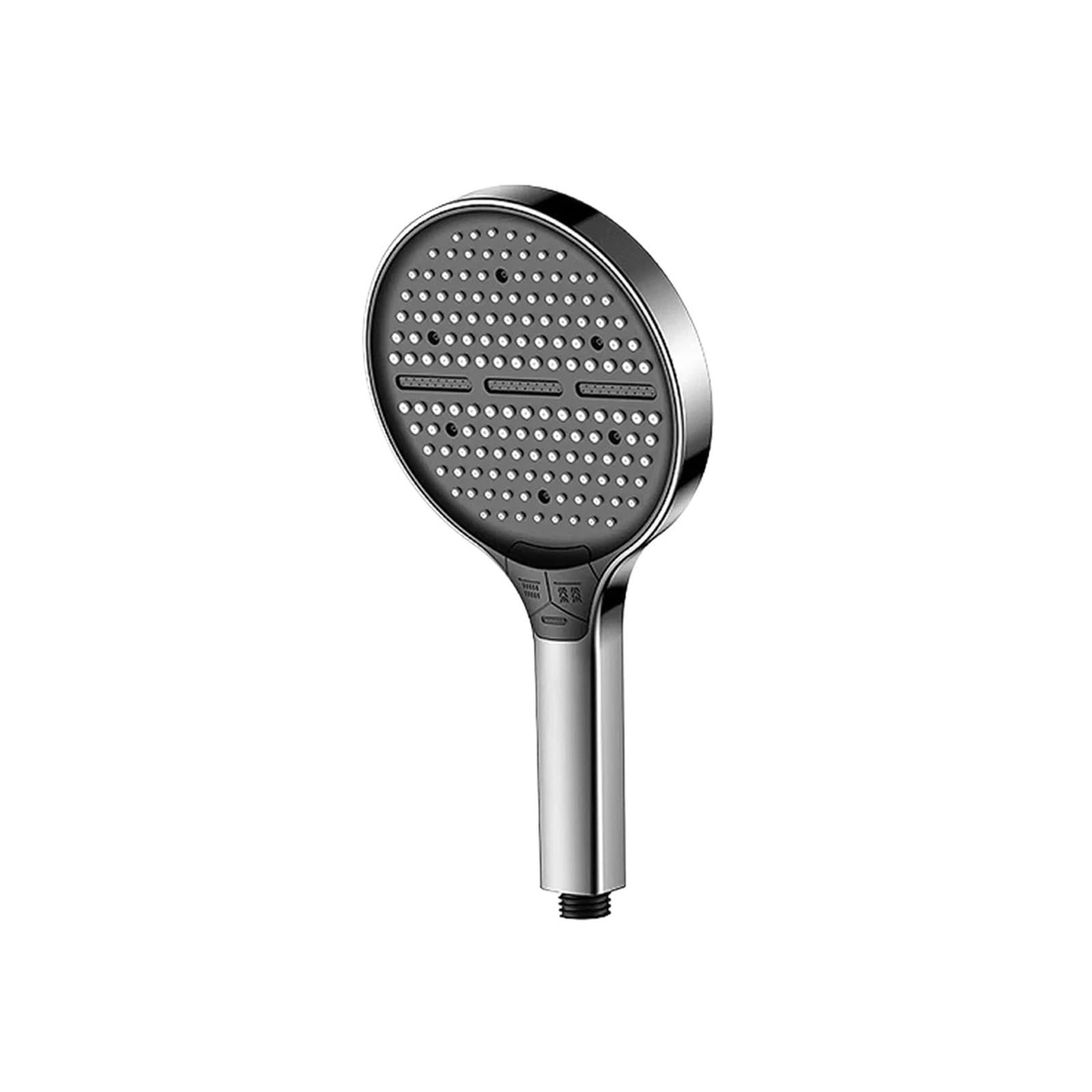 Cabezal de ducha de 3 modos de 15 cm con manguera | Alta presión, 3 modos ajustables, portátil, panel grande, uso en baño(SET A)