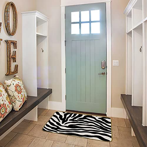 Mingnei Modern Zebra Skin Pattern Doormat Door Mat For Home Entrance,Wildlife Animal Wild Skin Floor Mats For House Front Indoor Inside Outdoor Outside Entryway Rug 30 X 17 Welcome Mat #TOP2