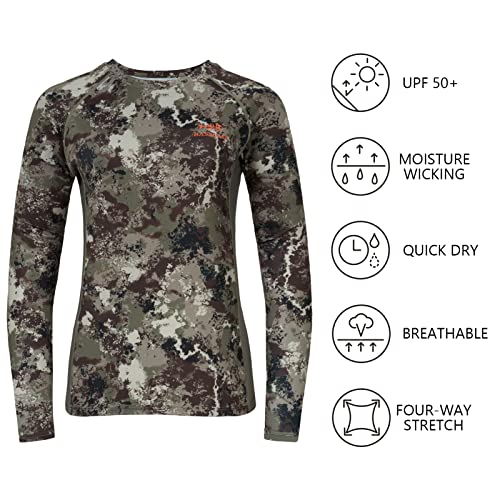 BASSDASH Women’s Camo Hunting Shirt Long Sleeve UPF 50+ Sun Protection Performance Tee Fishing Hiking3