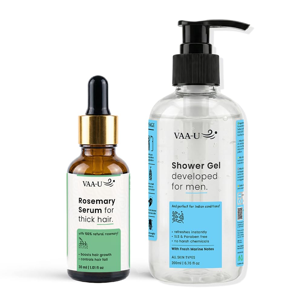Cool Mint Shower Gel (200ml) & Rosemary Hair Serum (30ml) | Refreshing Body Care | Cooling Formula | Daily Hair Care | Scalp Nourishment | Lightweight Formula | Combo Pack-image-45