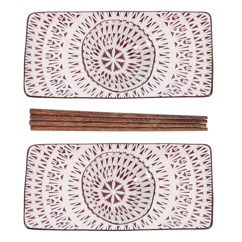 Set 2 platos japoneses para sushi balacoo de cerámica miniatura 1