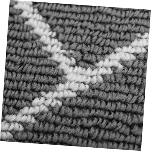 Tapis entrée intérieur lavable et géométrique gris