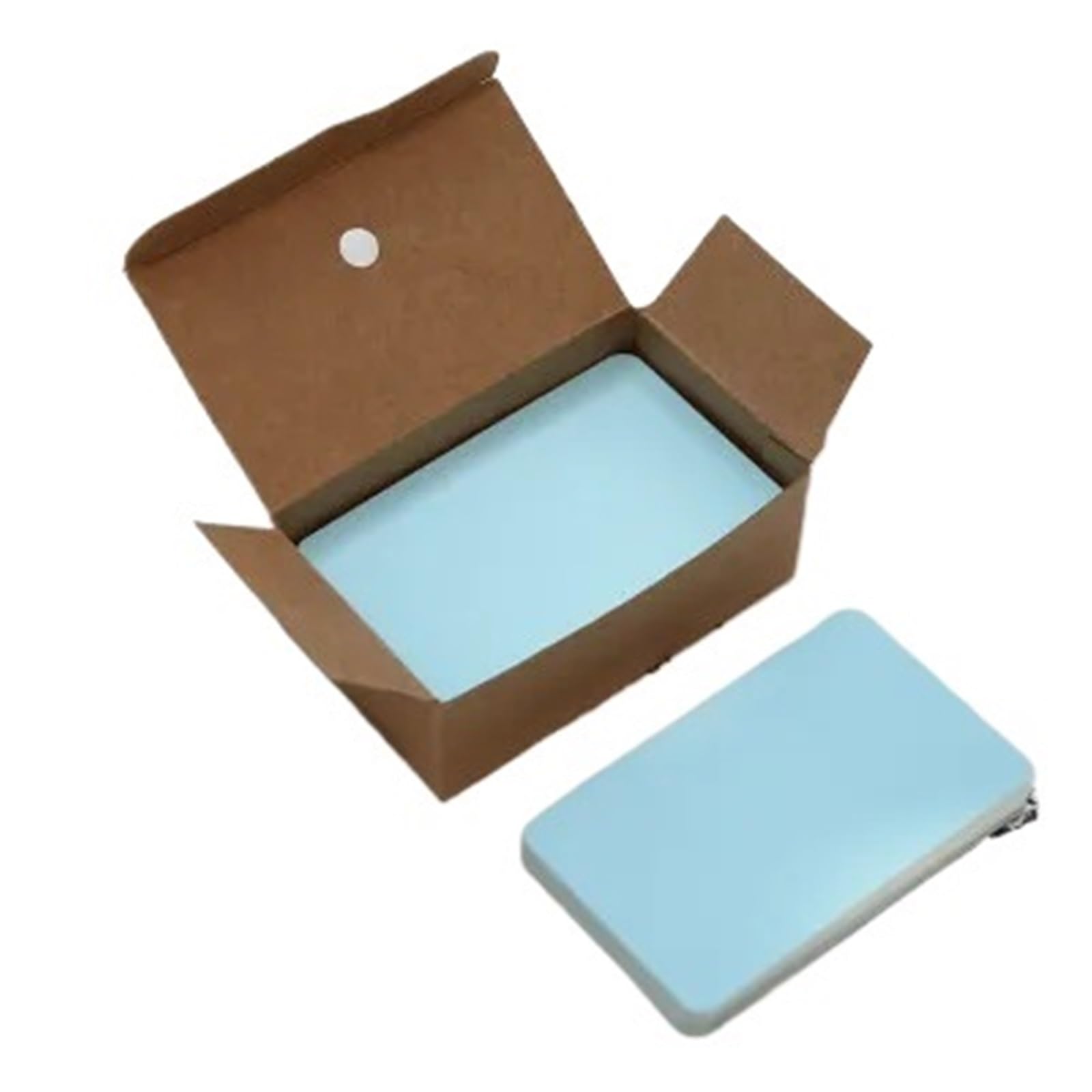 Cartes vierges en papier kraft, 1 000 pages, cartes de visite, message, remerciement, fête de mariage, marque-page, apprentissage et invitations (bleu clair)