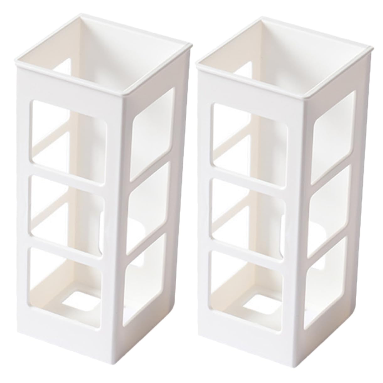 Ciieeo Blow Dryer Brush Holder Wall Mount Hair Tool Rack White Bathroom Organizer