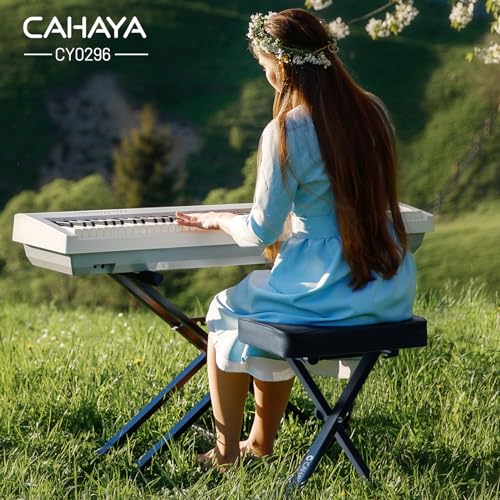 CAHAYA Banc de Clavier Premium 7CM Coussin Rembourré Épaisseur X-Style Banc de Piano 3 Hauteur Réglable Clavier Premium Tabouret Chaise Siège pour Claviers Numériques Électroniques Pianos CY0296 - Les Beatles, Paul McCartney, John Lennon, RIngo Starr, George Harrison CAHAYA Banc de Clavier Premium 7CM Coussin Rembourré Épaisseur X-Style Banc de Piano 3 Hauteur Réglable Clavier Premium Tabouret Chaise Siège pour Claviers Numériques Électroniques Pianos CY0296 – Image 3