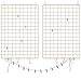 Produktbild SONGMICS Fotowand aus Drahtgitter, 2er Set, Wanddekor, multifunktionale Gitterwand, Wandgitter, DIY, mit S-Haken, Klammern und Hanfschnur, roségold LPP02DR