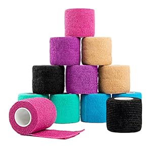 Zusan Vet Wrap 5cm × 4.5m, Pack of 12 Cohesive bandages for Pets | Self-Adhesive Tape for Human Wrist and Ankle sprain…