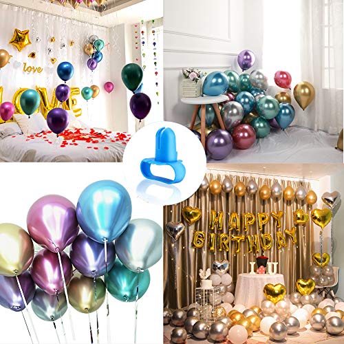 Pasocon 4 Pieces Balloon Tying Tool Device Balloons Knot Tools For Shower Party Wedding Birthday Decoration (4 Color) #TOP5