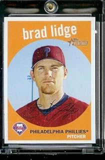 2008 Topps Heritage Baseball Card #57 Brad Lidge