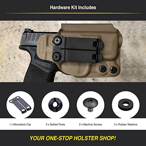 Holsterbuilder Discreet Carry Concepts Dcc Monoblock Clip - Holster Sheath Belt Clip Clasp - Customized Fit Concealed Carry Holster - Dark Matte Grey Metal Mounting Hardware #TOP1
