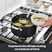 All-Clad HA1 Expert Hard Anodized Nonstick Stock Pot with Lid (8 Qt) For Pasta, Soup, Dishwasher-Safe, Oven-Safe Up to 500°F Compatible with All Stovetops (Gas, Electric & Induction) - Black