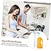 NAMOARLY 2pcs Liquid Dispenser Pump for Chemical Buckets Practical Hand Press Plastic Pump for Easy Liquid Transfer Reusable Manual for Household and Industrial Use