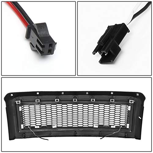 Dna Motoring Grf-Lb-018-T6 Gloss Black Led Light Bar Badgeless Honeycomb Mesh Front Bumper Grille Guard Compatible With 08-10 F-250 / F-350 / F-450 / F-550 #TOP5