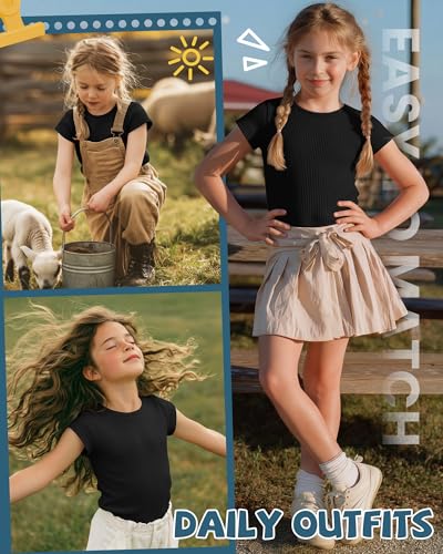 Image of Oakgarden Girls' T-Shirt Ribbed Knit Top