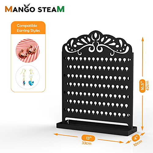 Mango Steam Slim Profile Wall-Mounted Jewelry & Earring Organizer (Peacock, Black) - Image 2