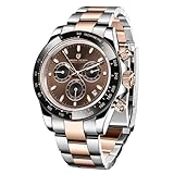 Pagani Design PD-1644 Orologio da uomo al quarzo, datario, vetro zaffiro, cassa in acciaio inossidabile 316L, lunetta in ceramica, movimento VK63, cronografo. (Caffè 1644-LP)