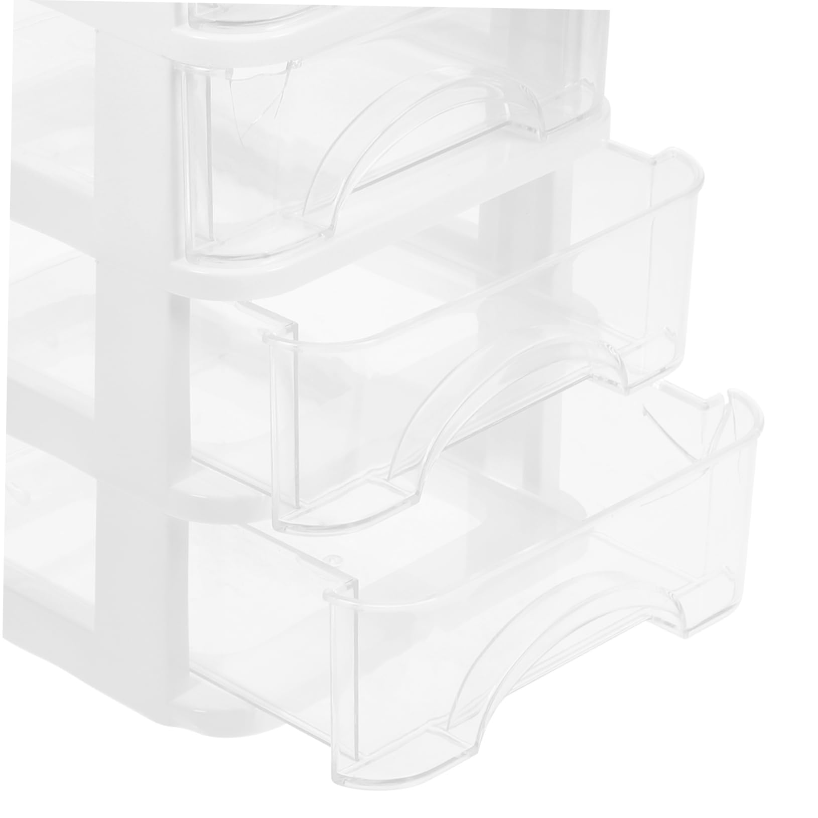 LABRIMP Organizer da Scrivania in Plastica Bianca Strati, Scatola Portaoggetti Pratica e Semplice per Decorazione Casa e Ufficio