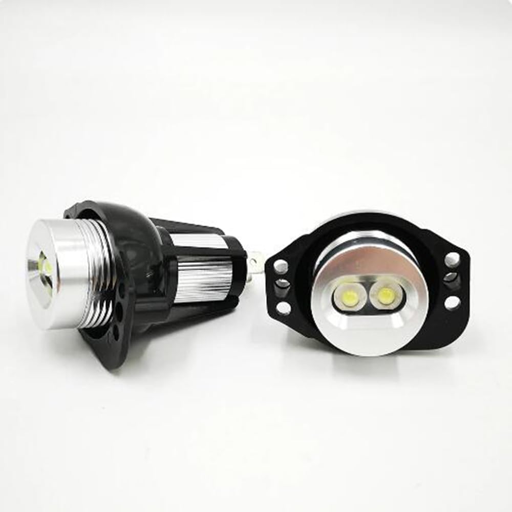 LegendTech 2 Pièces LED Head Light Angel Eyes Brouillard Ampoule Halo Marqueur Anneau Ampoule pour B&M&W E90 2005-2008 E91 2005-2008-White