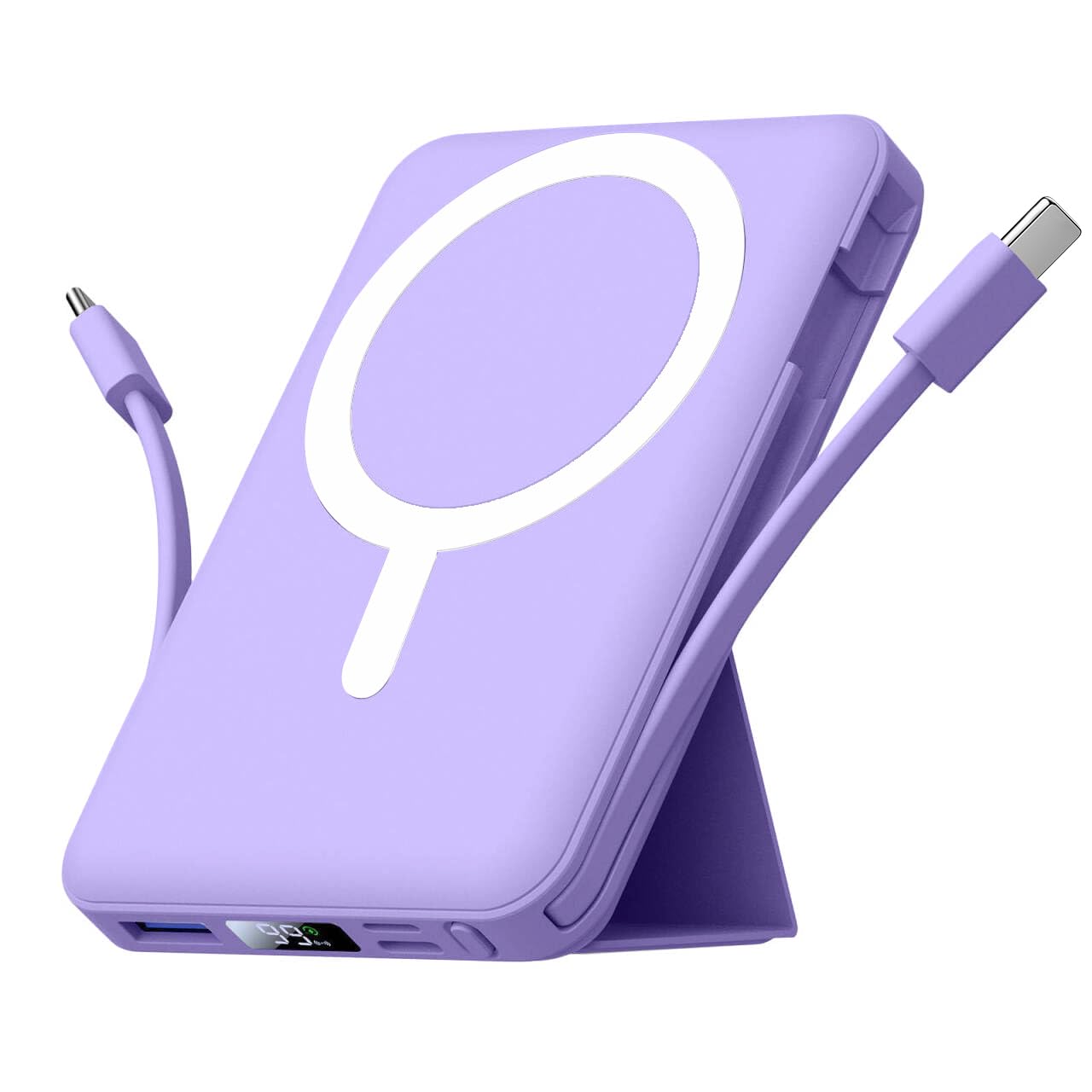 Azmuth Power Bank, für Magsafe Powerbank iPhone 10000mAh, Magnetische Power Bank Wireless Schnellladen mit LED Display Tragbares Ladegerät Akkuspack für iPhone 17/16/15/14/13/12/Pro/Pro Max