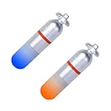 SD01PRO Dive Signal Light - Blue & Orange Combo, Submersible Strobe Beacon Mini Tank Flashing Marker Light with AAA Battery for Scuba Diving and Night Visibility