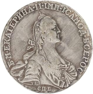 Russia 1766 Catherine The Great Silver Dollar Foreign Silver Coin Catherine II Silver Round Antique Collection