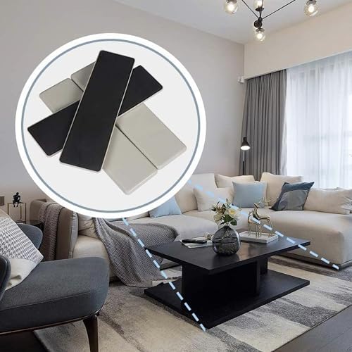 Super Sliders 2-1/2" x 9" XL Rectangle Reusable Furniture Sliders for Carpet, Anti-Slip Protective Furniture Moving Pads for Beds, Sofas, Dressers, Set of 4, Beige