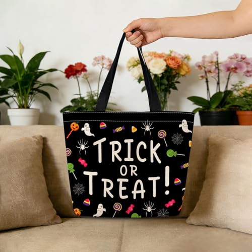 Bolso tote para Halloween, bolso estético y elegante para compras o regalo, con bolsillo interior con cremallera, ligero y lavable, para mujeres y amigas miniatura 3