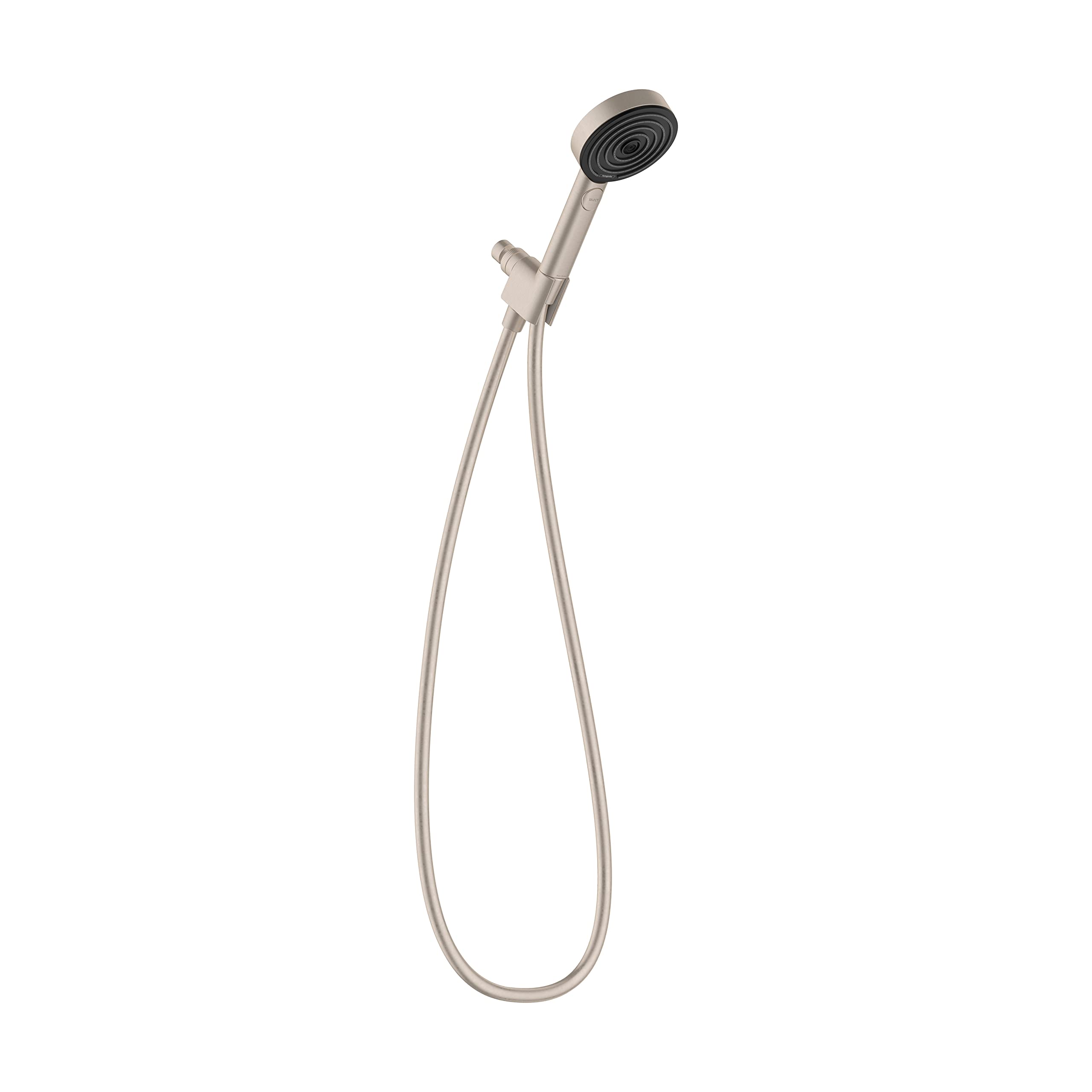 hansgrohe Pulsify 10 cm El Duş Başlığı Seti Modern 3 Sprey Toz Yağmur, Yoğun Yağmur, Fırçalanmış Nikel Hortumlu QuickClean ile Titreşimli Masaj, 1,75 GPM, 04918820