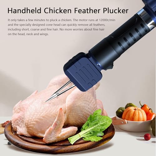 Máquina eléctrica para desplumar pollo, herramienta portátil para quitar plumas, 12000 rpm, totalmente automática, para aves de corral, pavo, pato, ganso