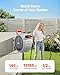 VEVOR Retractable Garden Hose Reel, 1/2 Inch x 145 ft Wall Mounted Hose Reel, Heavy Duty Garden Hose Reel with 9 Patterns Nozzle, Any Length Lock, Upgraded Slow Return System and 180°Swivel Bracket