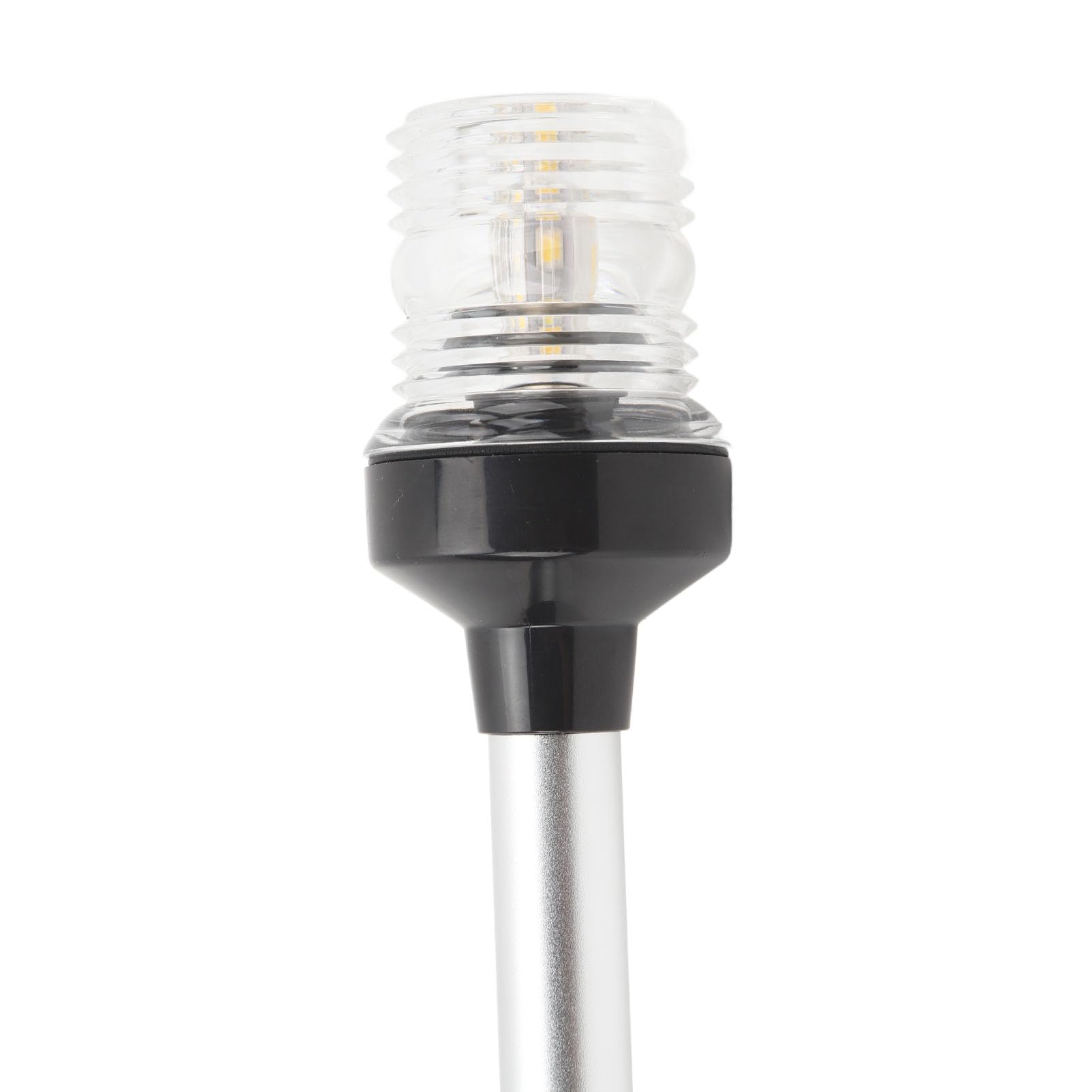 Luci di Navigazione per Barche a LED 22 Pollici Lampada Rotonda 360 Gradi con Base in Acciaio Inossidabile per Uso Marino