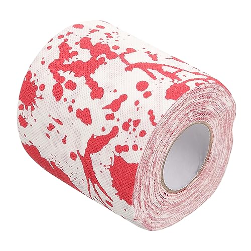 Healeved Carta Igienica Stampata Per Bagno Carta Igienica Di Halloween Motivo Macchie Di Sangue Articoli Per Feste Di Halloween