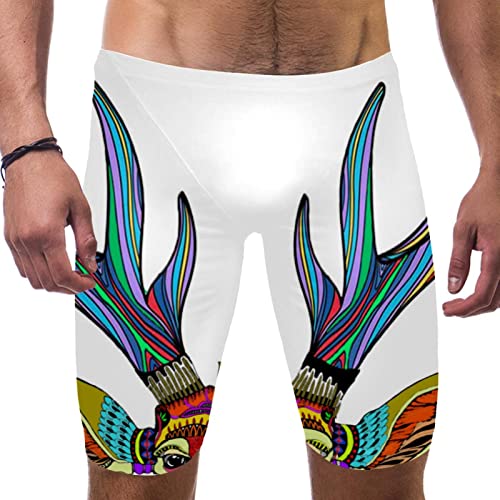 Maillot de bain homme tête de cerf colorée taille S à 3XL pour l'été