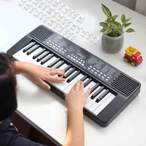 2 Removable Piano Keyboard Music Labels,Keys Piano Keys Notes Stickers Reusable Beginners Silicone Piano Notes Instructions Keyboard Sheet Music Stickers for Children and Beginners